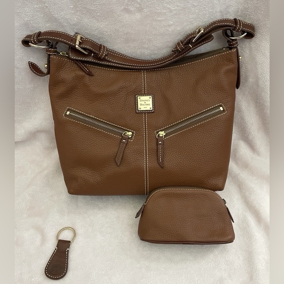Dooney & Bourke Tan Pebbled Leather Pouch - Picture 9 of 9